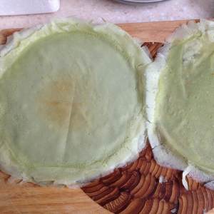 LADY M wipes tea 1000 but beautiful cake / the practice measure of 1000 cake Green Tea Mille Crepes 5