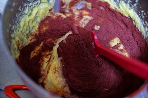 Cake of cheese of red plush cream [improved recipe / measure exceeds detailed] practice measure 13