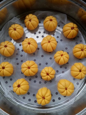 The practice measure of the pumpkin cake of sweet glutinous 5