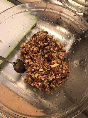 Hamburger of quick worker of student studying abroad (without yeast) practice measure 3