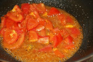 Italy of tomato of shelled fresh shrimps the practice measure of the face 7