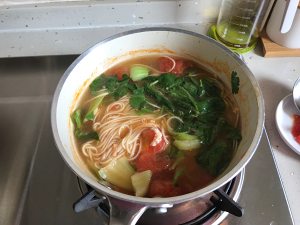 The practice measure of particularly delicious hot noodles in soup 11