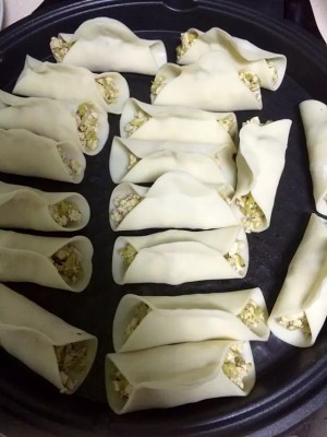The practice measure of fried dumpling of element of pumpkin bean curd 6
