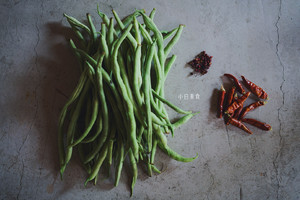 The practice measure of kidney bean of dry stir-fry before stewing 1