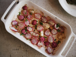 The practice measure of small cake of leaf of turnip of & of turnip of the cherry that bake 4