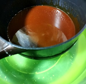The practice measure of caramel sauce 9