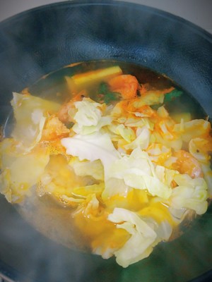 The practice step that shrimp takes shrimp rinse side 4