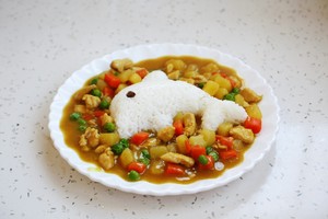 The practice measure of fourth meal of curry potato chicken 18