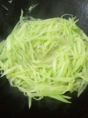 The practice measure of muscle of chow mien of asparagus lettuce silk 4