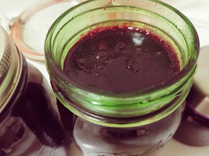 The practice measure that contains blue berry sauce 5