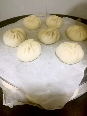 Pork steamed stuffed bun (add video. One-time ferment. ) practice measure 17