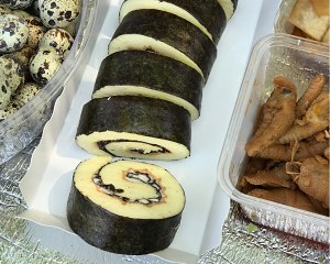 The practice measure that cake of dried meat floss coils 12
