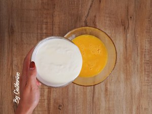 The practice measure of cake of yoghurt of blue berry of the edition that do not have oil 5
