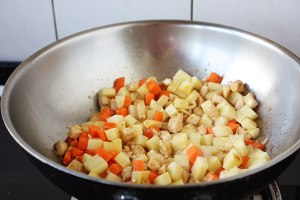 The practice measure of fourth meal of curry potato chicken 10