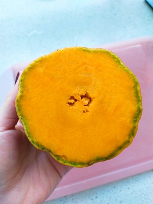 The practice measure of the pumpkin steamed bread that fine fine makes 1