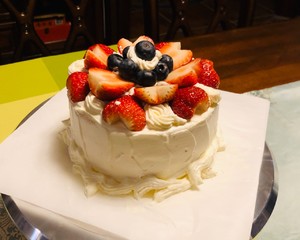 Fruit birthday cake 6 inches practice measure 9