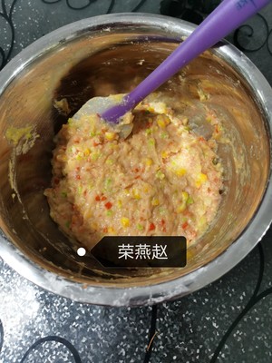The practice measure of vegetable chicken cake 4