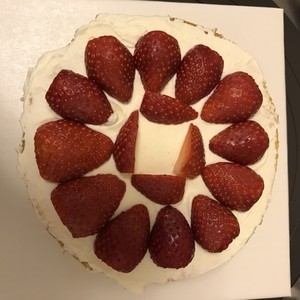 Cake of butter of strawberry restoring ancient ways (sponge cake embryo) practice measure 2