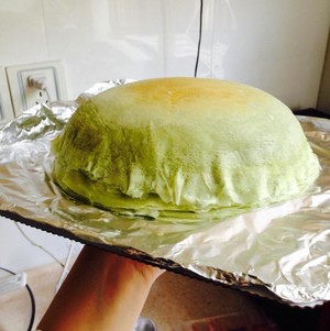 LADY M wipes tea 1000 but beautiful cake / the practice measure of 1000 cake Green Tea Mille Crepes 13