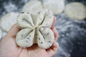 Black sesame seed blossoms the practice measure of the steamed bread 19