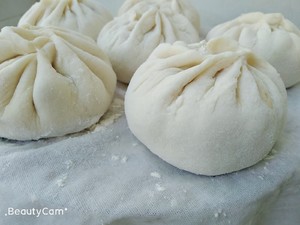 The practice step that takes 5 pork turnip steamed stuffed bun at a heat 8
