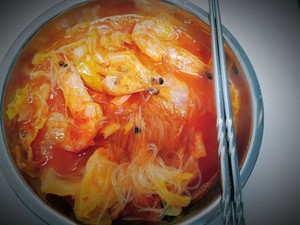 The practice step that shrimp takes shrimp rinse side 10