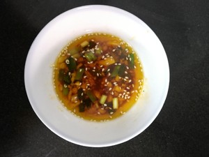 The practice measure of face of cold and dressed with sause 11
