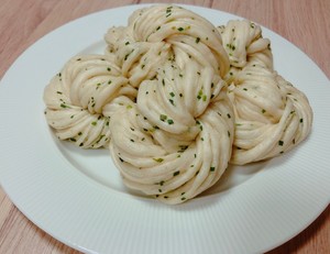 Steamed twisted roll of silk of green sweet silver (ferment) practice measure 17