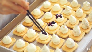 Soft and fragrant cheese coco sandwich is crisp cake / bake video biscuit piece the practice measure of 8 48