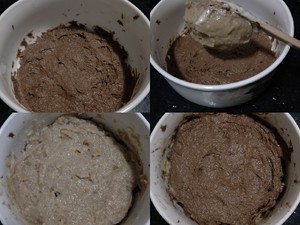 The practice measure of chocolate steamed sponge cake 4