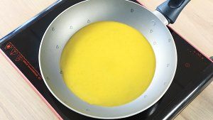 The practice measure of cake of double lubricious omelette 6