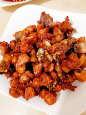The practice measure of the man of hot pepper chicken that exceeds go with rice 7