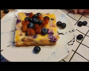 The practice measure of cake of polished glutinous rice of blue berry Hei Bulin 7