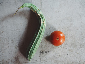 The practice measure of soup of tomato towel gourd 1