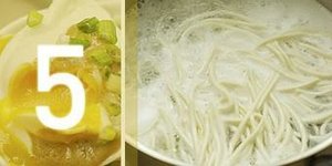 ヨークの醤油を添えた麺の実習 ゴマのペースト5 