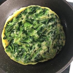 [decrease fat period] the practice measure of cake of egg of the spinach that do not have oil 3