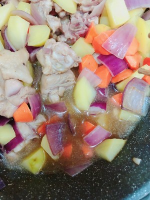 Chicken of quick worker curry (day type curry) practice measure 6