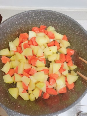 Chicken of quick worker curry (day type curry) practice measure 3