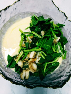 The practice measure of spinach seafood cake 5