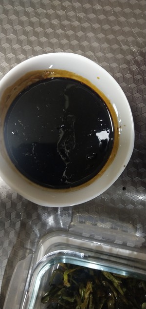 グリーンは油っぽいです(醤油を添えた麺を使用)練習してください asure 4