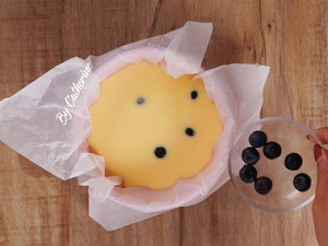The practice measure of cake of yoghurt of blue berry of the edition that do not have oil 9