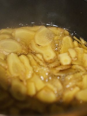 The practice measure of ginger noodles in soup 1