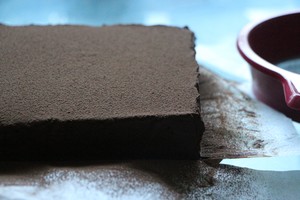 The practice measure of cake of loose dew chocolate 15
