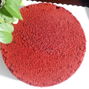 The practice measure of cake of 8 inches of red plush 12