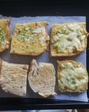 The practice measure of toast of green Chinese onion 4