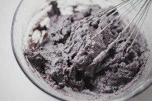 The practice measure of cake of evaporate of appetizing black rice 5