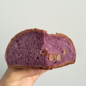 Violet potato is sweet the practice measure of steamed bun stuffed with sweetened bean paste 6