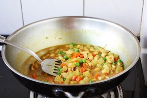 The practice measure of fourth meal of curry potato chicken 15