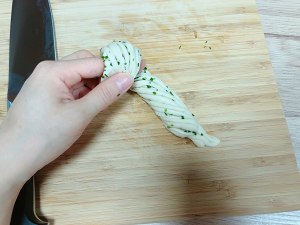 Steamed twisted roll of silk of green sweet silver (ferment) practice measure 12