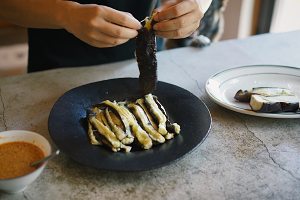 Talk about a day to make food 001 evaporate aubergine of Zhang Qian match plain flavour to dip in the practice measure of makings 6